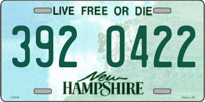 NH license plate 3920422