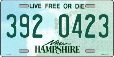 NH license plate 3920423