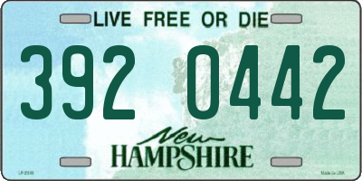 NH license plate 3920442