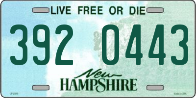 NH license plate 3920443