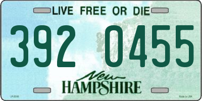 NH license plate 3920455