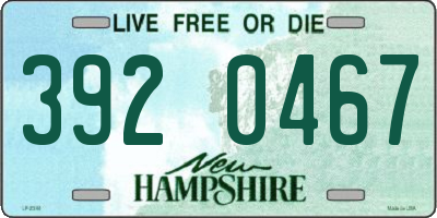 NH license plate 3920467