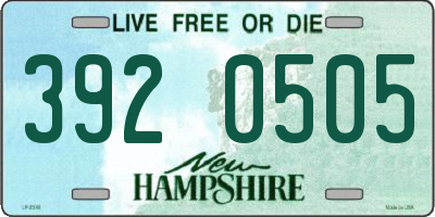 NH license plate 3920505