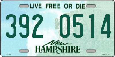 NH license plate 3920514