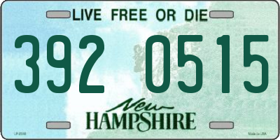 NH license plate 3920515
