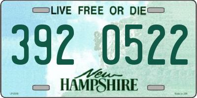 NH license plate 3920522