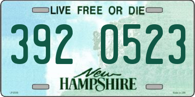 NH license plate 3920523