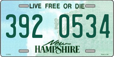 NH license plate 3920534