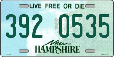 NH license plate 3920535