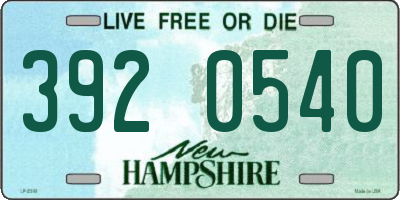 NH license plate 3920540