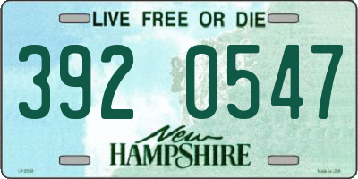 NH license plate 3920547