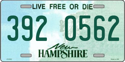 NH license plate 3920562