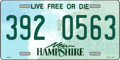 NH license plate 3920563