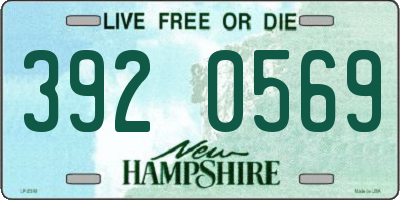 NH license plate 3920569