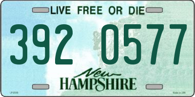 NH license plate 3920577