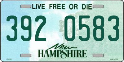 NH license plate 3920583
