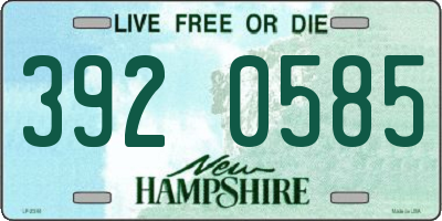 NH license plate 3920585