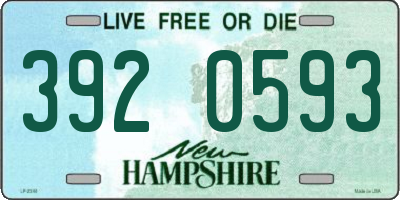 NH license plate 3920593