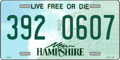NH license plate 3920607