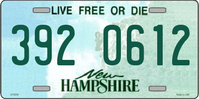 NH license plate 3920612