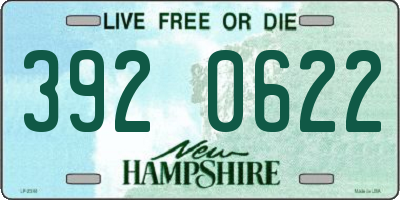 NH license plate 3920622