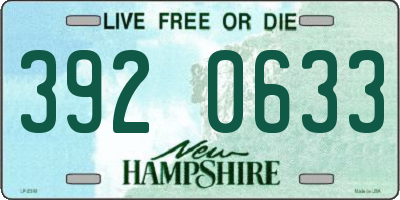 NH license plate 3920633