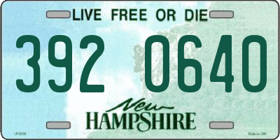 NH license plate 3920640