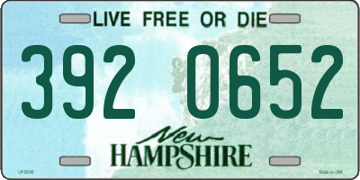 NH license plate 3920652