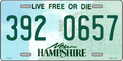 NH license plate 3920657