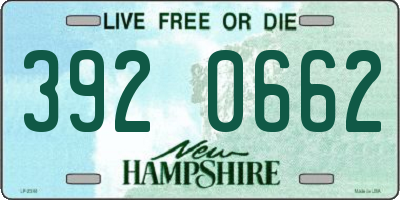 NH license plate 3920662