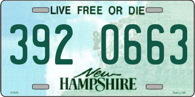 NH license plate 3920663