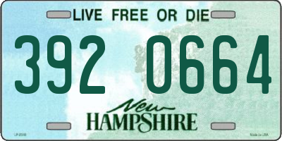 NH license plate 3920664