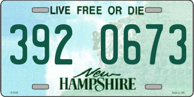 NH license plate 3920673