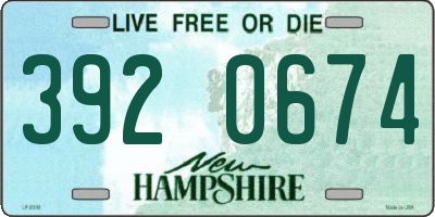 NH license plate 3920674