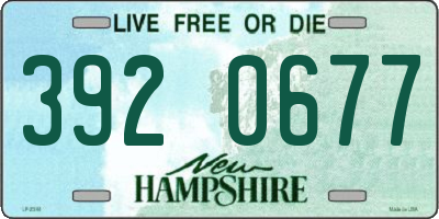 NH license plate 3920677