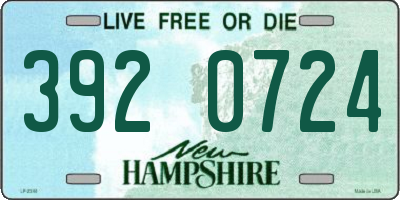 NH license plate 3920724