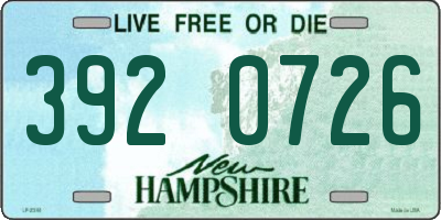 NH license plate 3920726