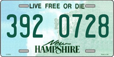 NH license plate 3920728