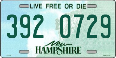 NH license plate 3920729
