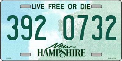 NH license plate 3920732