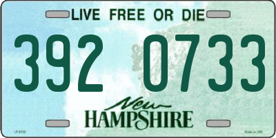 NH license plate 3920733