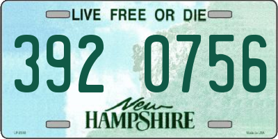 NH license plate 3920756