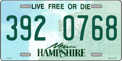 NH license plate 3920768