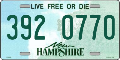 NH license plate 3920770