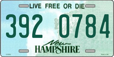 NH license plate 3920784