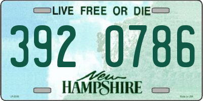 NH license plate 3920786
