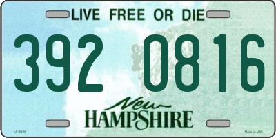 NH license plate 3920816
