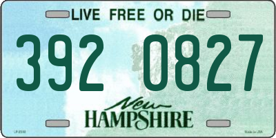 NH license plate 3920827