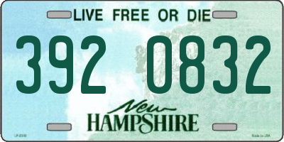 NH license plate 3920832