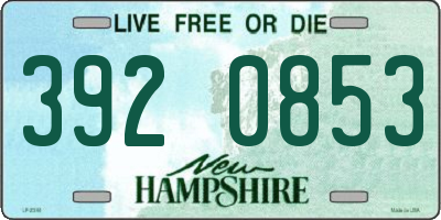 NH license plate 3920853